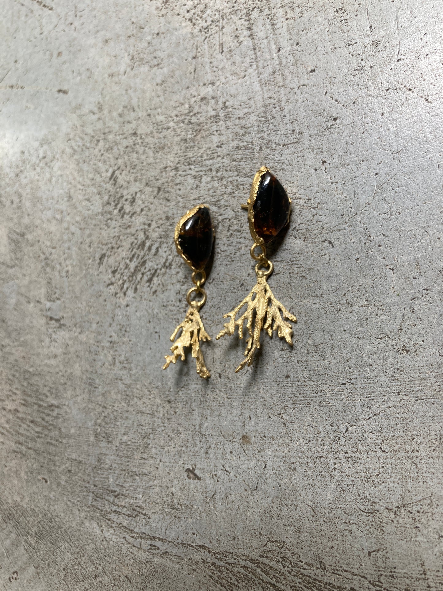 AMBER AND CYPRESS EARRINGS