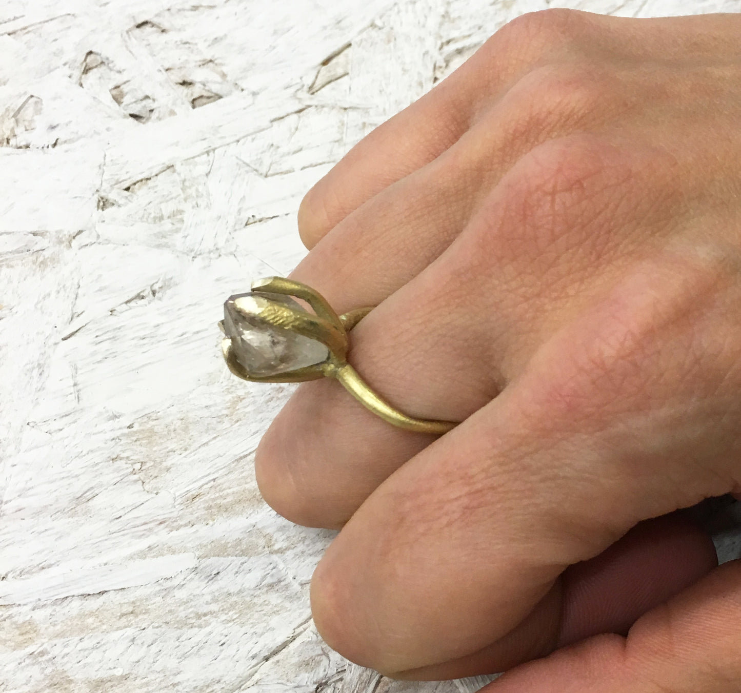 NATURAL HERKYMER DIAMOND RING