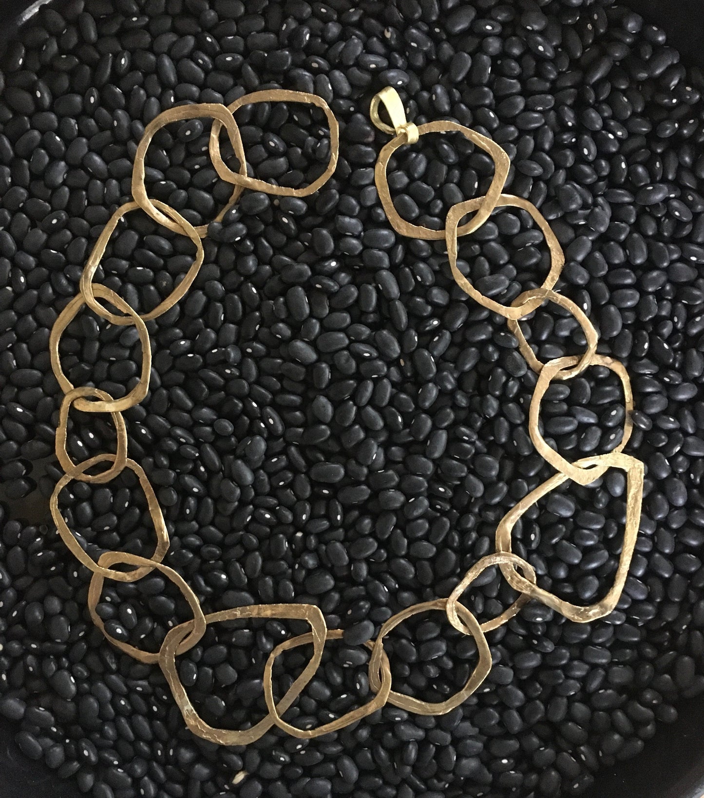 BRASS CHAIN RUSTIC NECKLACE 