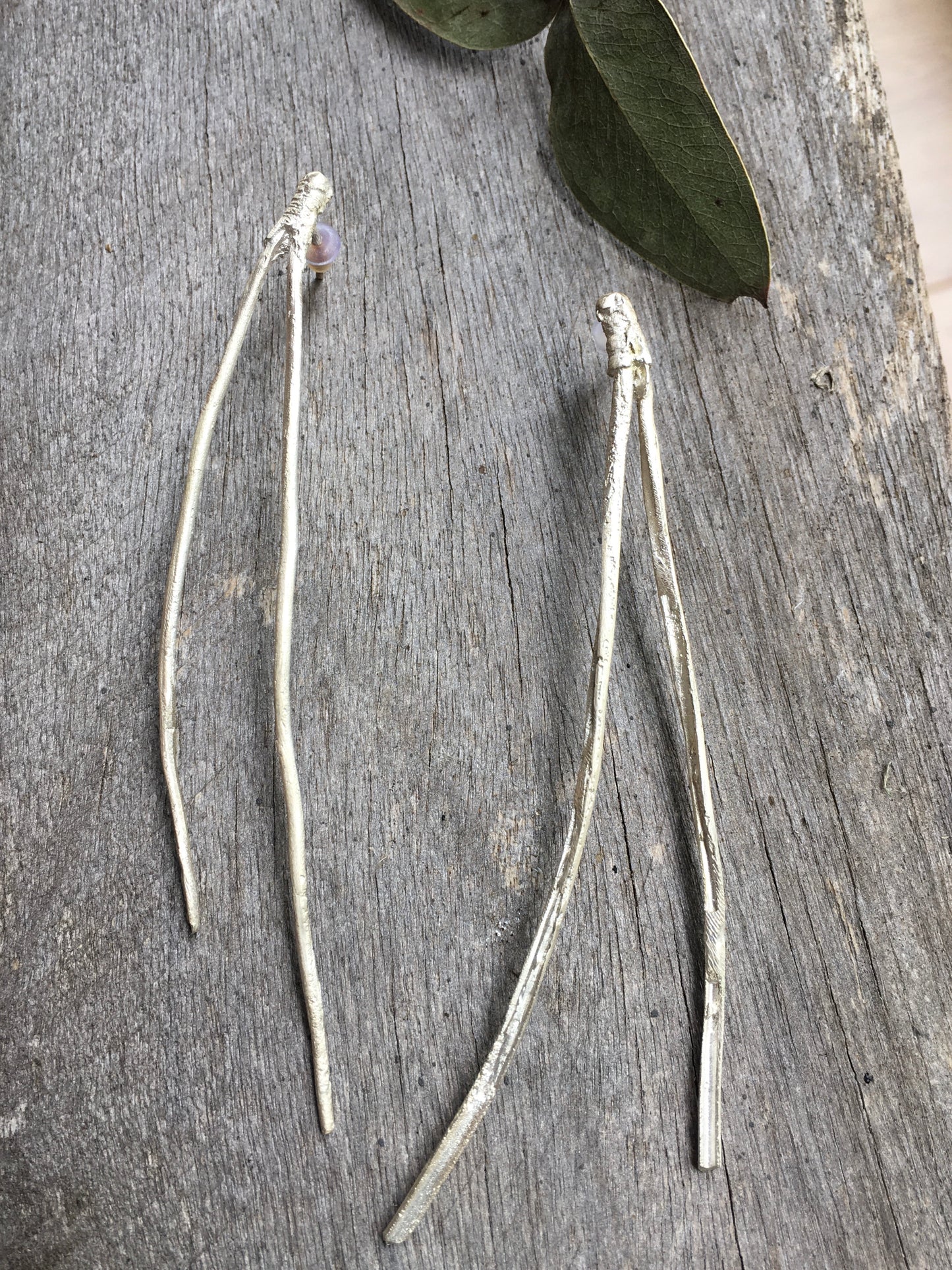 PINA SILVER PINE NEEDLE EARRINGS