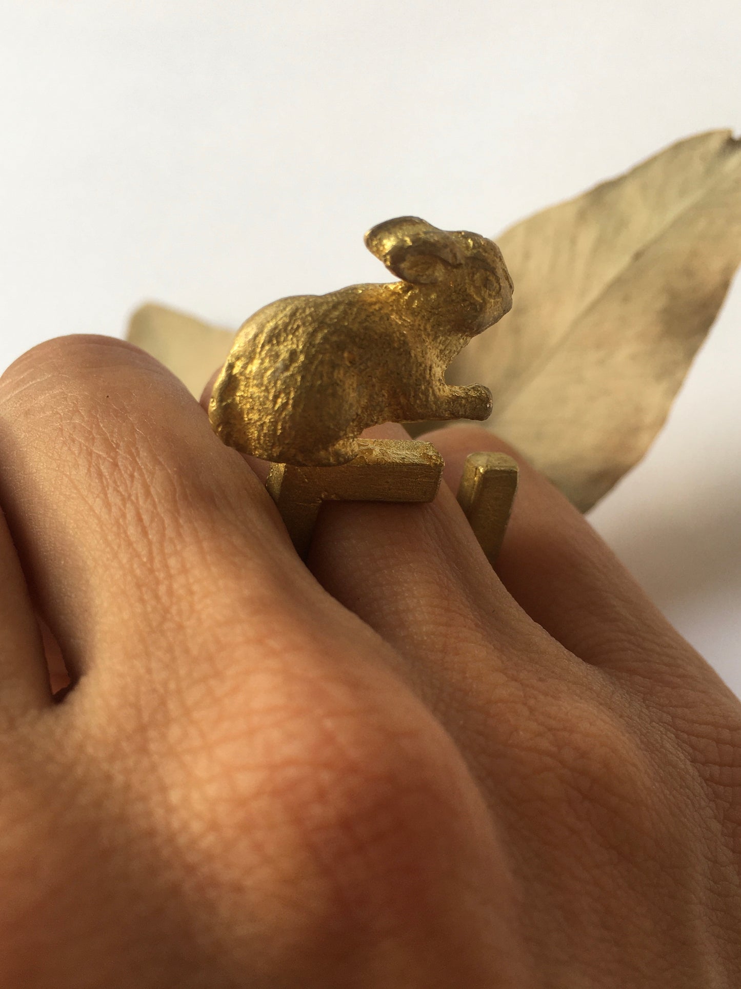 BUNNY SQUARE GOLDEN RING