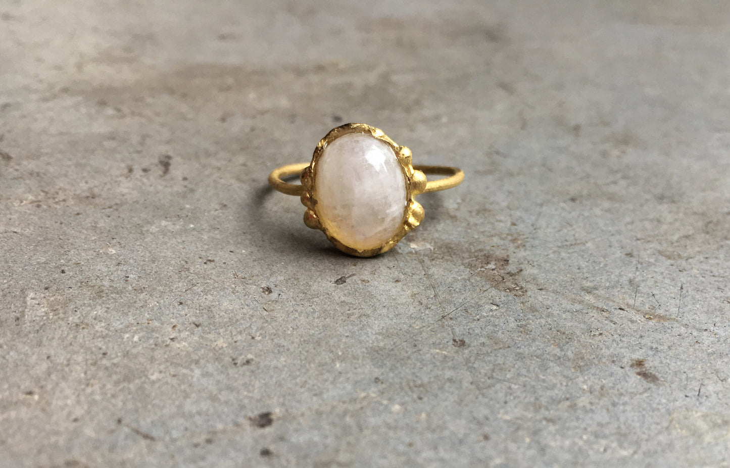 MOONSTONE LOVE DAINTY RING