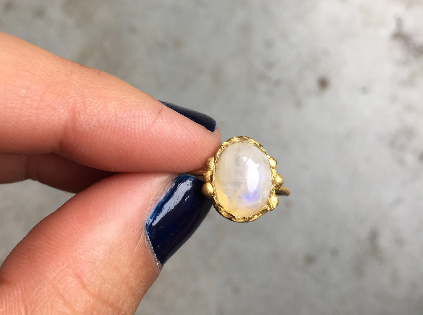 MOONSTONE LOVE DAINTY RING