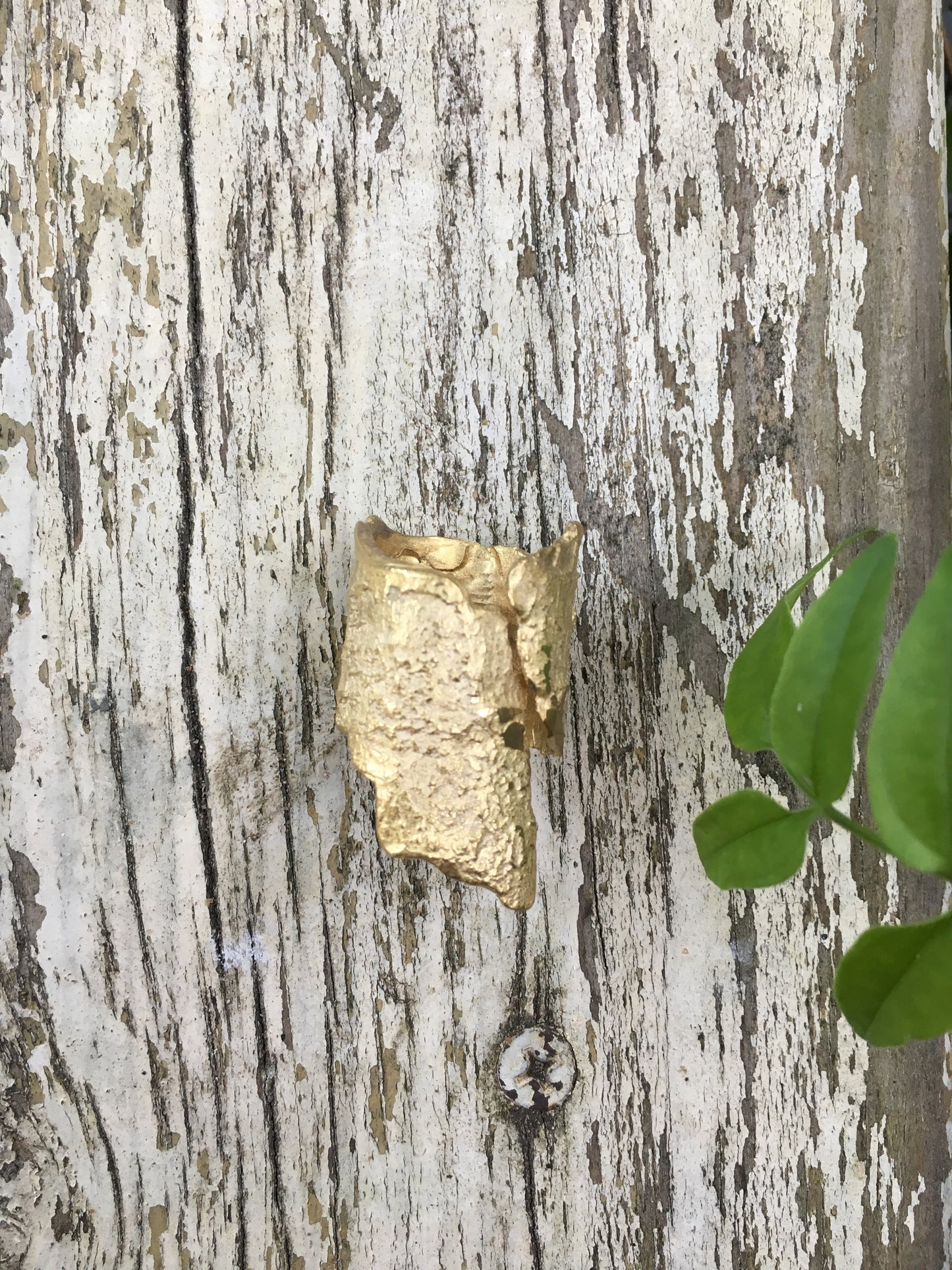 PINA GOLDEN TEXTURED RING