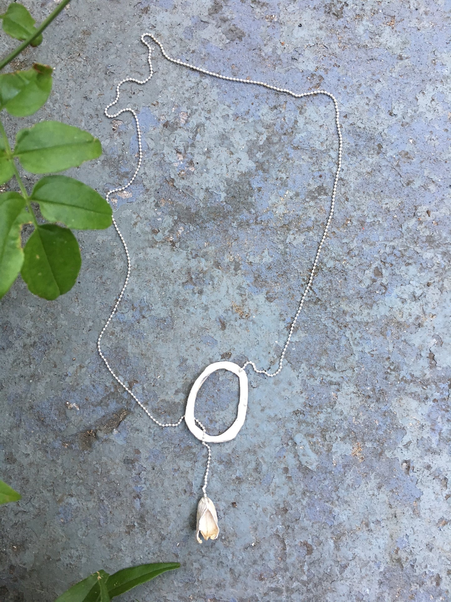 CARDAMOM SEED SILVER NECKLACE