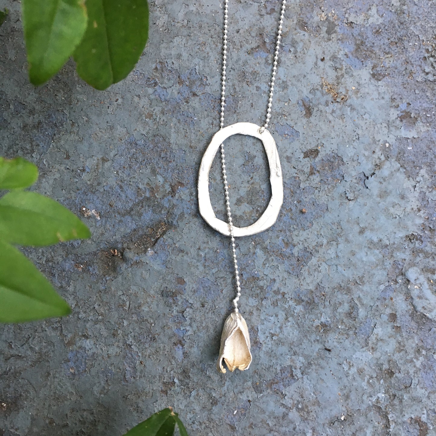 CARDAMOM SEED SILVER NECKLACE